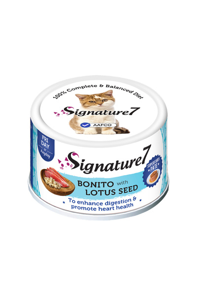 Signature 7 Signature7 Bonito and Lotus Seeds Canned Cat Food - 80 g