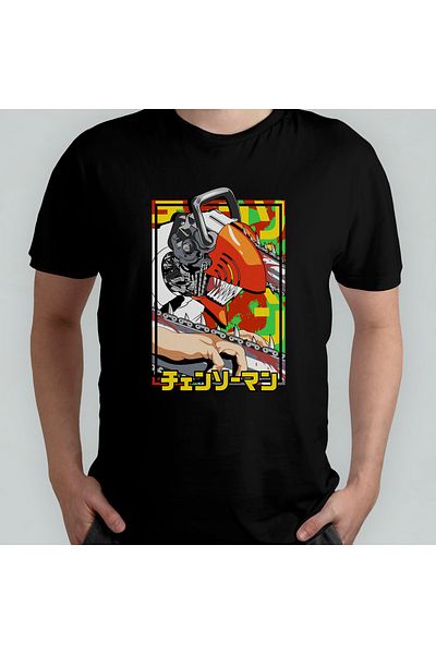 Pixxa Μπλουζάκι Chainsaw Man Crew Neck 100% βαμβακερό - Μοντέλο 11