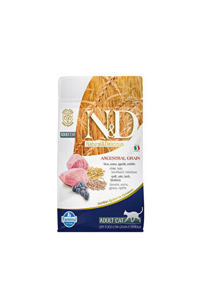 Farmina طعام القطط البالغة من N&D Ancestral Grain Lamb and Blueberry الجاف - ...
