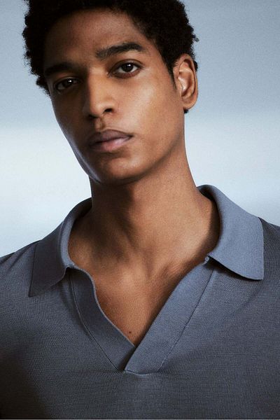 H&M Regular Fit Fine-knit polo shirt
