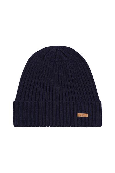 Nordbron Navy Blue Unisex Wool Arnas - Logo Detailed, Winter Folded Casual Basic