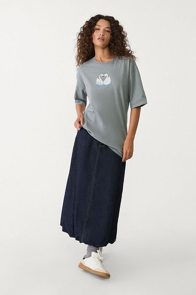 Stradivarius Oversize heavy cotton printed T-shirt