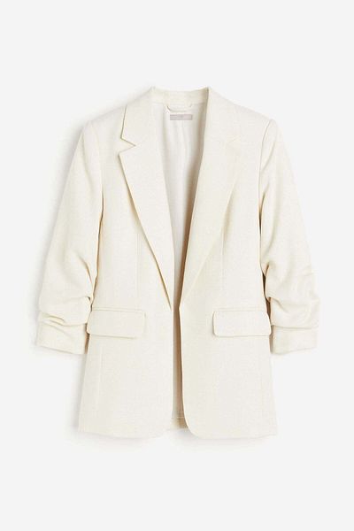 H&M Gathered-sleeve blazer