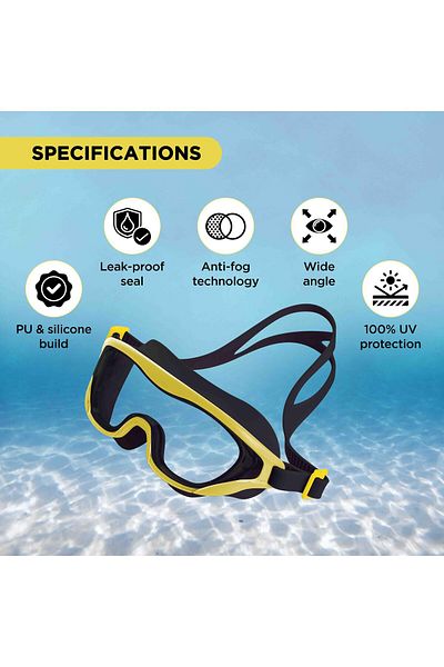 Endless Premium Swimming Goggle with Anti-Fog & UV Protection | Yellow, Silicon | 180 Degree | Leak Proof