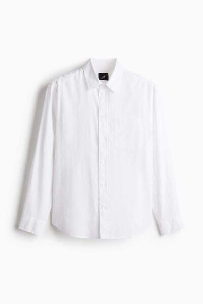 H&M Regular Fit Linen-blend shirt