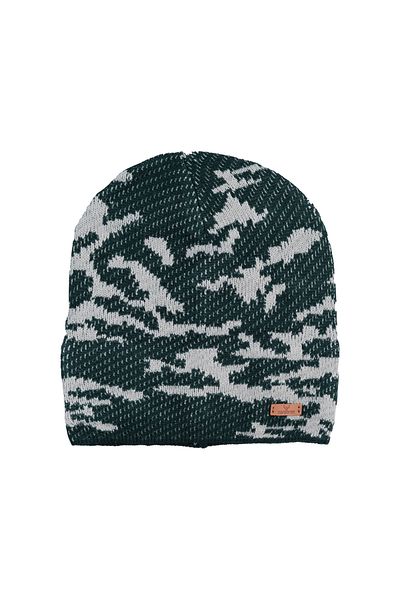 Nordbron Military Green Unisex Winter Cap - Camo with Logo Detail, Acrylic Pattern