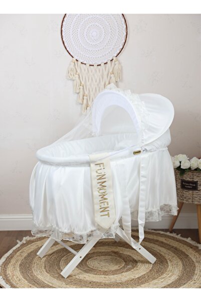 Fun Moment سرير سلة موسى المحمول للأطفال مع حامل متين