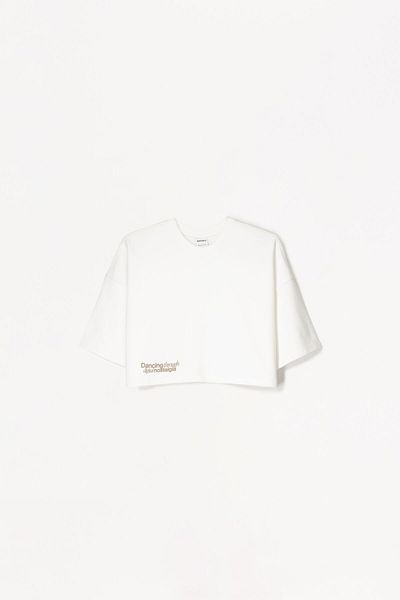 Bershka Printed short sleeve sweater