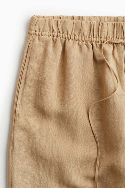 H&M Linen-blend pull-on trousers
