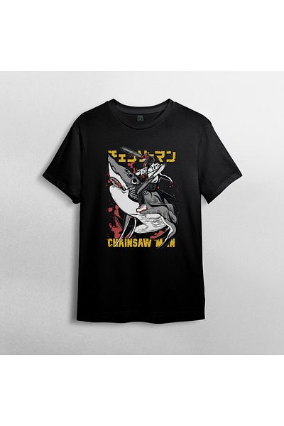 Pixxa Μπλουζάκι Chainsaw Man Crew Neck 100% βαμβακερό - Μοντέλο 10