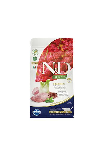 Farmina N&D Quinoa Digestion Lamb Dry Cat Food - 5 kg