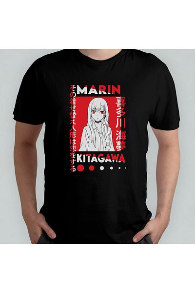 Pixxa My Dress Up Darling Anime Manga - Μπλουζάκι με λαιμόκοψη 100% βαμβάκι Μοντέλο 8