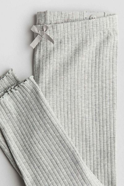 H&M Ribbed cotton leggings