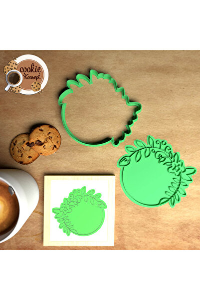 CookieKonsept Yaprak Şerit Konsept Baskı Damga Kurabiye Kalıbı - Stamp #1