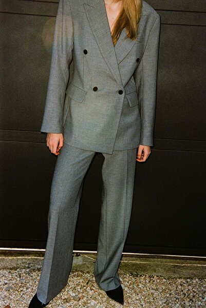 H&M Flared crease-leg trousers