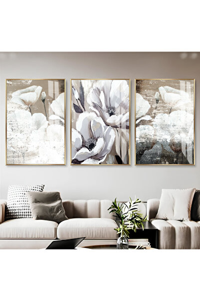 Harika bir ev Hari̇kabi̇rev | Soft White-Beige Antique Style Flower Combinati...