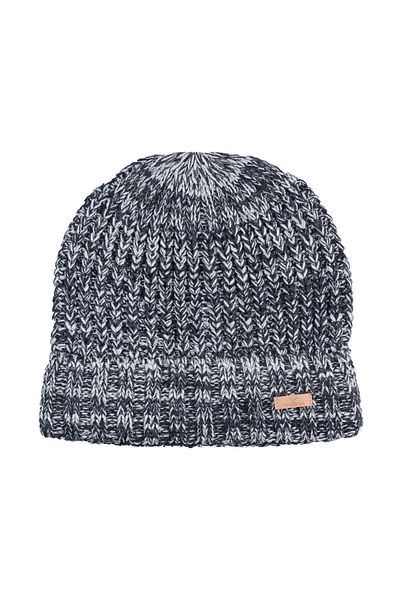 Nordbron Unisex Navy Blue Logo Detailed Beret Winter Folded Basic Plain Daily Use Putney