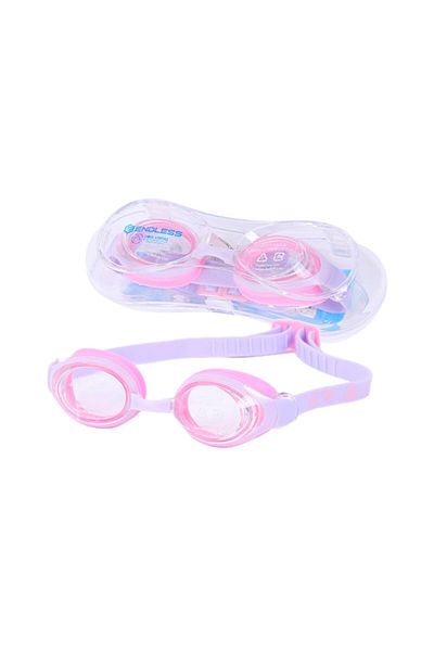 Endless Stylish Swimming Goggle with Anti-Fog & UV Protection | Purple | Silicon, PU | Leak Proof | One Size