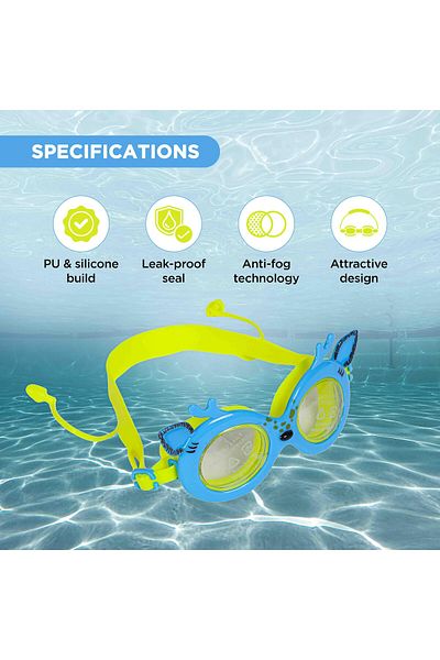 Endless Children Swimming Goggle with Anti-Fog & UV Protection | Blue | Silicon, PU | Leak Proof