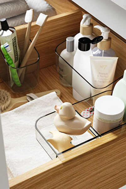 Binbirreyon 3 Pieces Smoked Dk063 - Organizer Inside Drawer Box Set with Hangers