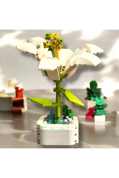 DOSTOYS 142 Piece Lily Flower Building Kit - Realistic and Decorative Building Toy