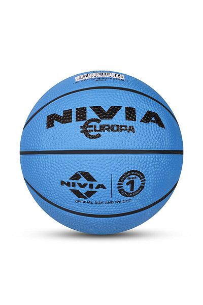 Nivia Europa Basketball, Size 1 (Black/Yellow) (ASSORTED)