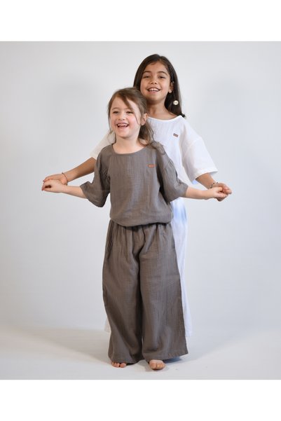 I.ZOYA Oversize Muslin Tshirt and Pants Set
