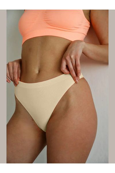 MİSTİRİK Chiloți sport tricotați Navelli - Cusături moi, model solid, culoarea pielii