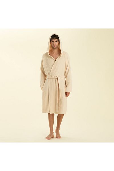 Chakra Armin Unisex Bathrobe Beige