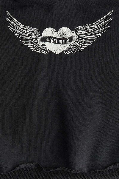 H&M Printed cropped hoodie