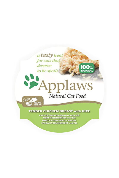Applaws طعام القطط المعلب فيليه الدجاج مع الأرز - 60 جرام