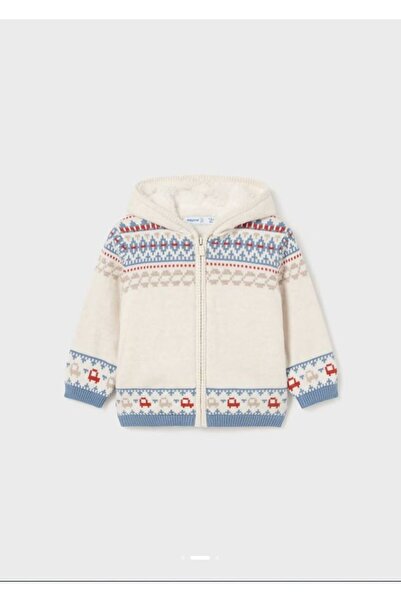 MAYORAL Baby Boy Fur Lined Knitwear Cardigan 2319
