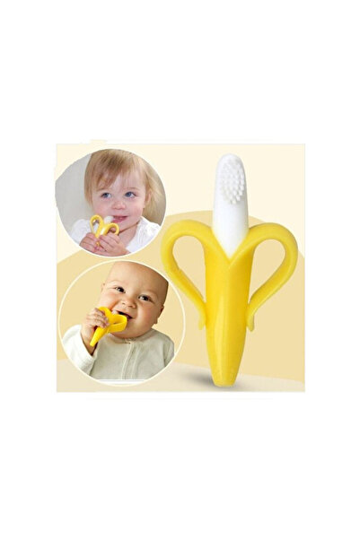 Eazy Kids Baby Banana Toothbrush and Teether - Yellow