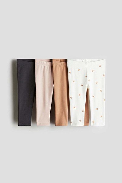H&M 4-pack Cotton Jersey Leggings