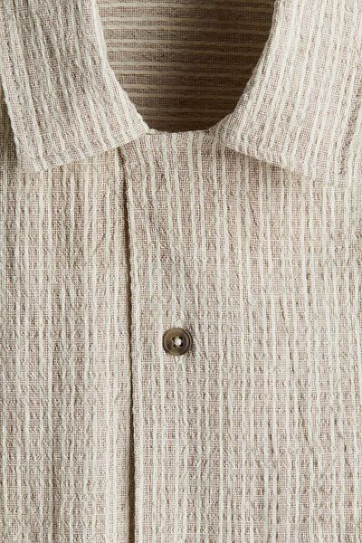 H&M Regular Fit Linen-blend Resort Shirt