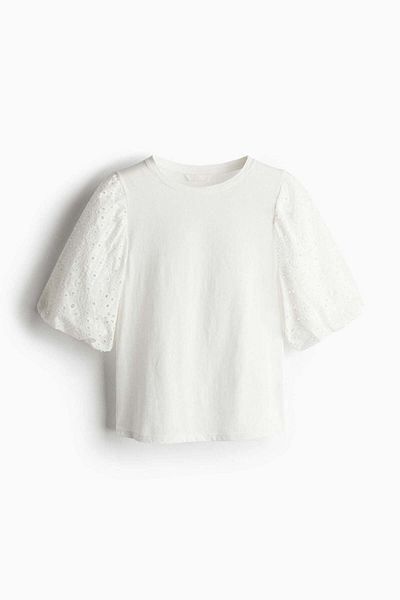 H&M Balloon-sleeved Top