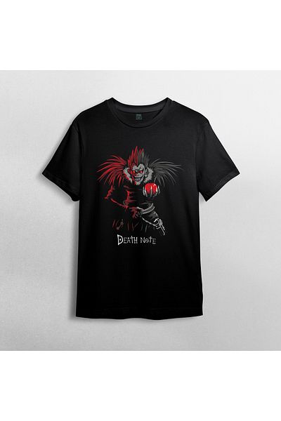 Pixxa Death Note Anime Manga - Μπλουζάκι από 100% βαμβακερό λαιμόκοψη μοντέλο 3
