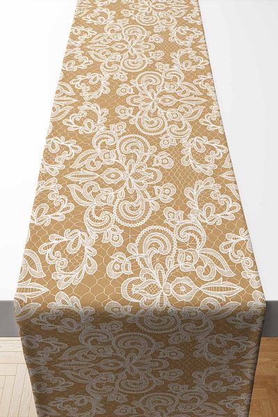 Pilloveland Runner Κεντήματα με μοτίβο Suede Ύφανση 140*40 εκ