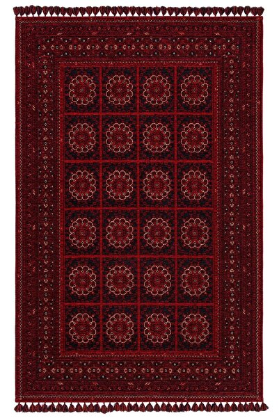 Venice Halı Buhari 03 Kırmızı Yıkanabilir Afgan Halısı