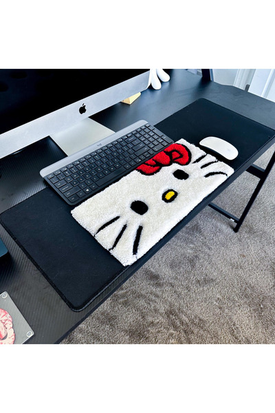 Juji Art Studio Cartoon Anime Klavye Halısı - Kişiye Özel Klavye Destek Halısı - Mouse Pad - El Dokuması Halı