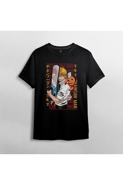 Pixxa Μπλουζάκι Chainsaw Man Crew Neck 100% βαμβακερό - Μοντέλο 12