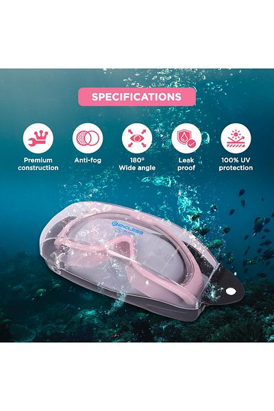 Endless Premium Swimming Goggle with Anti-Fog & UV Protection | Pink | Silicon, PU | More Visibility