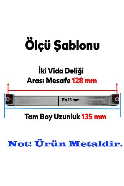 Badem10 Bihter Chrome 128 Mm - 12,8 Cm Mobilier Metal Sertar Bucătărie Dulap Dulap Mâner Mâner 10 Bucăți