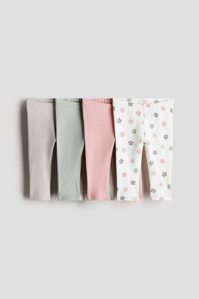 H&M 4-pack Cotton Jersey Leggings