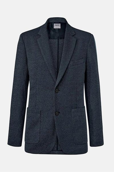 Tchibo Men Regular Fit Textured Blazer, Navy Blue