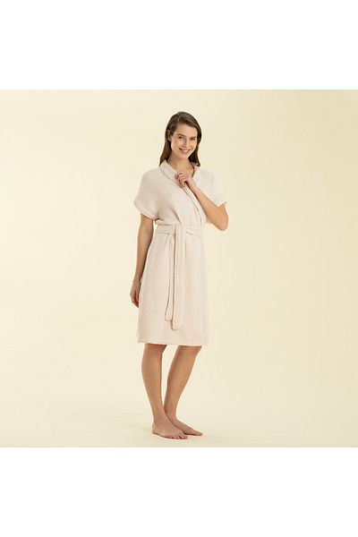 Chakra Tiyana Short Bathrobe Powder