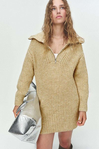 H&M Zip-top rib-knit dress