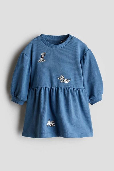 H&M Embroidery-detail sweatshirt dress