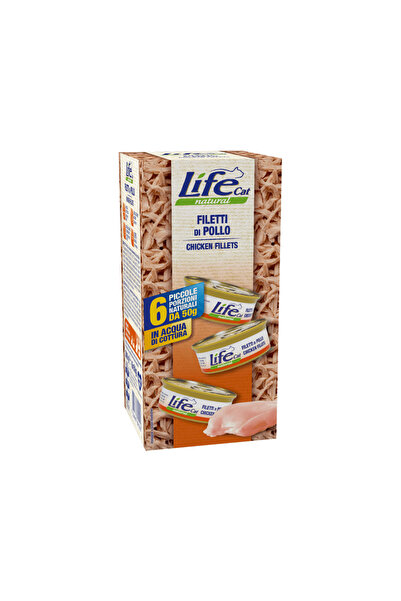Life Cat طعام القطط المعلب متعدد الأغراض من فيليه الدجاج - 50 جم - عبوة من 6 قطع
