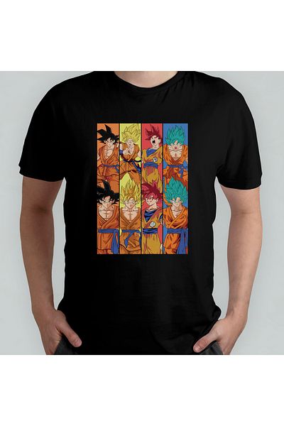 Pixxa Μπλουζάκι Dragon Ball Goku Crew Neck 100% βαμβακερό - Μοντέλο 5
